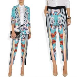 Clover Canyon Floral Stripe Multicolor Artsy Pants Size Small